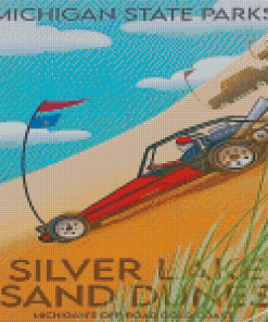 ‎Silver Lake Michigan State Park Poster Diamond Painting
