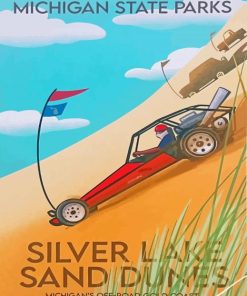 ‎Silver Lake Michigan State Park Poster Diamond Painting