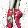 Splatter Red Ballet Shoes Diamond Painting