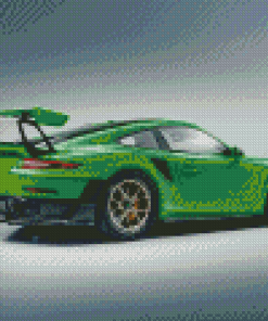 Sport Car Green Porsche GT2 Diamond Painting