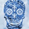 Blue Sugar Skull Diamond Painting