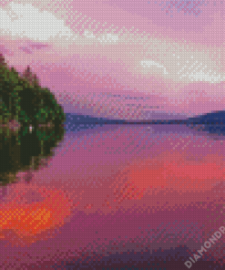 Sunset Reflection In Moosehead Lake Maine Diamond Painting
