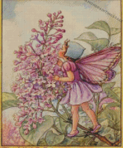 The Lilac Fairy Cicely Mary Barker Diamond Painting