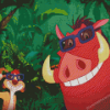 Timon And Pumbaa Diamond Painting