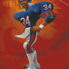 Walter Payton Caricature Diamond Painting