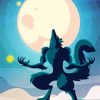 Werewolf Moon Illustration Diamond Painting