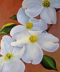 White Dogwoods Diamond Painting