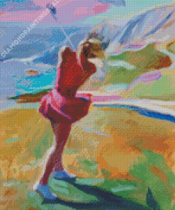 Woman Golfer Diamond Painting