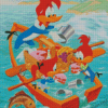 Woody Woodpecker Family Diamond Painting