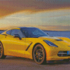 Yellow Corvette Diamond Painting