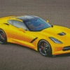 Yellow Corvette Car Diamond Painting