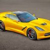 Yellow Corvette Car Diamond Painting