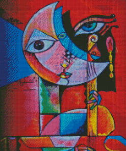 Abstract Cubist Face Diamond Painting
