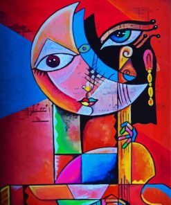 Abstract Cubist Face Diamond Painting