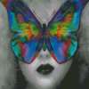 Abstract Butterfly Girl Diamond Painting