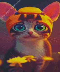 Adorable Weird Cat Diamond Painting