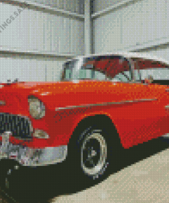 Red And Silver 1955 Chevrolet Diamond Painting