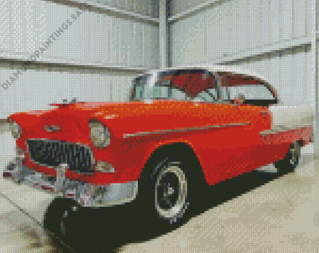 Red And Silver 1955 Chevrolet Diamond Painting