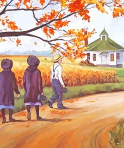 Aesthetic Amish Children Diamond Painting