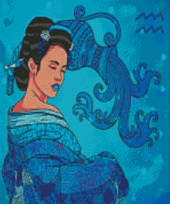 Aesthetic Aquarius Woman Diamond Painting