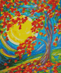 Aesthetic Abstract Autumn Tree Diamond Painting