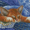 Aesthetic Cat Bed Art Diamond Painting