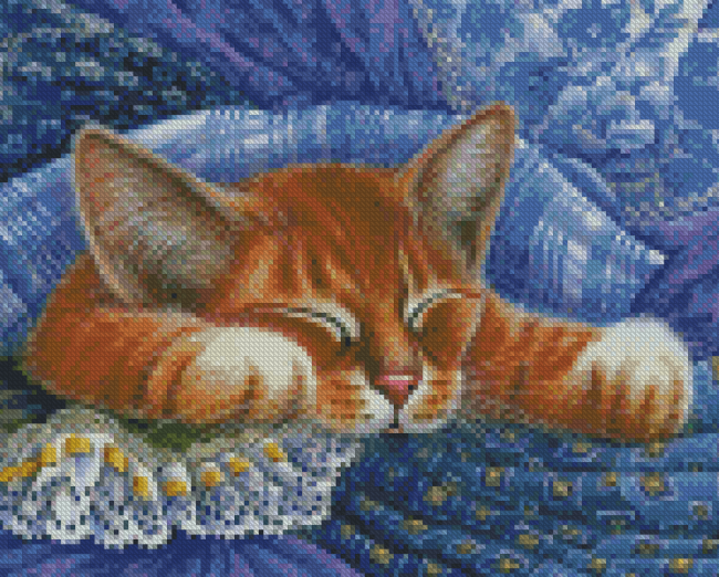 Aesthetic Cat Bed Art Diamond Painting