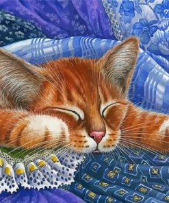 Aesthetic Cat Bed Art Diamond Painting