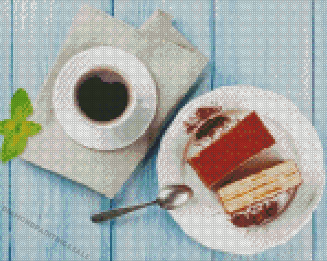 Aesthetic Coffee And Cake Diamond Painting