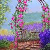 Aesthetic Garden Gate Flowers Diamond Painting