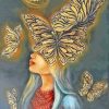 Aesthetic Girl With Butterfly Diamond Painting