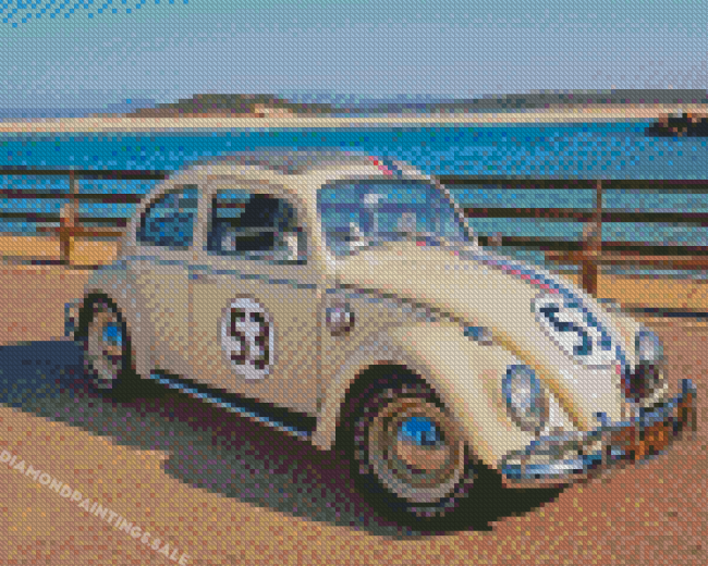 Aesthetic Herbie The Love Bug Diamond Painting