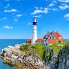Aesthetic Maine Lighthouse Diamond Painting
