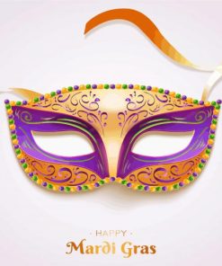 Aesthetic Mardi Gras Mask Diamond Painting