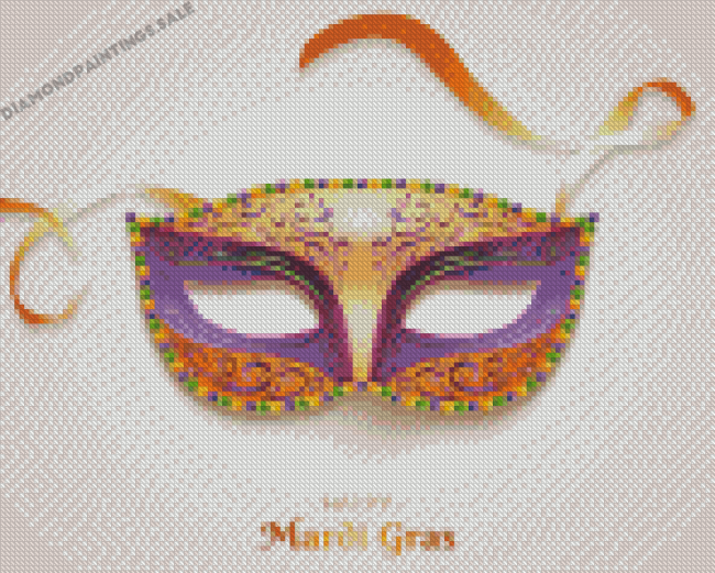 Aesthetic Mardi Gras Mask Diamond Painting