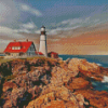 Aesthetic New England Coast Diamond Painting