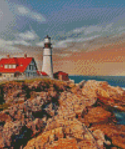 Aesthetic New England Coast Diamond Painting