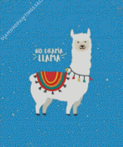 Aesthetic No Drama Llamas Diamond Painting