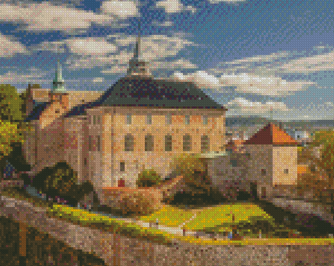 Aesthetic Norway Castle Diamond Painting