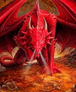 Aesthetic Red Dragon Diamond Painting