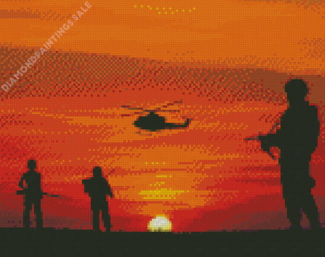 Aesthetic Soldier Silhouette Diamond Painting