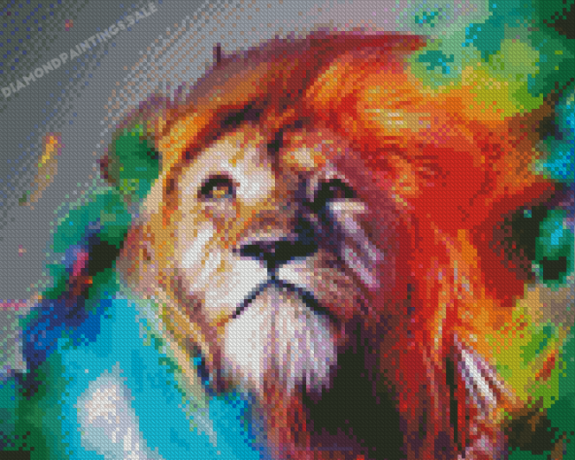 Aesthetic Stylish Lion Diamond Painting