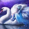 Aesthetic Woman Swan Diamond Painting