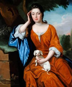 Aesthetic Woman With Dog Diamond Painting