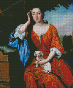 Aesthetic Woman With Dog Diamond Painting