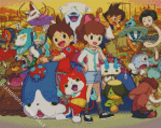 Aesthetic Yo kai Watch Diamond Painting