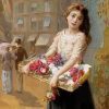 Aesthetic Flower Seller Diamond Painting