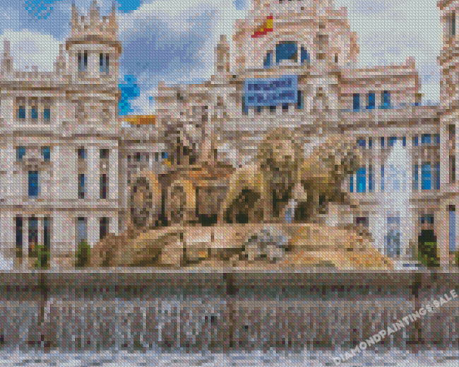 Aesthetic Fountain Of Cybele Spain Diamond Painting