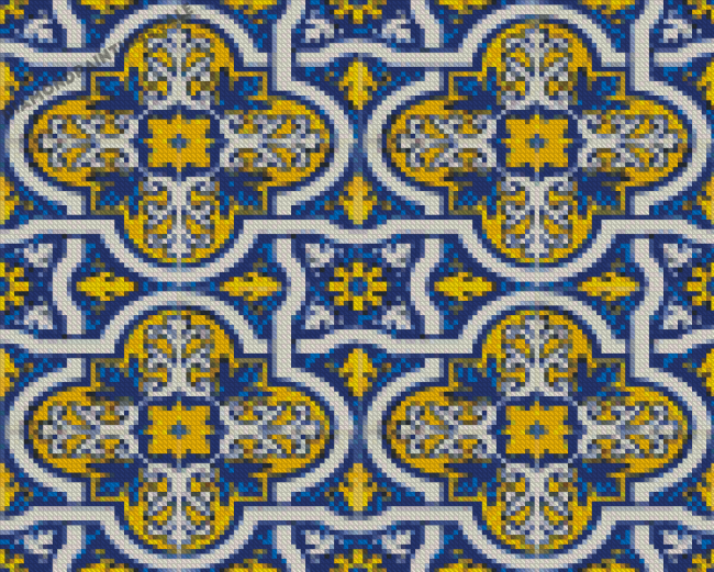 Aesthetic Portuguese Tile Diamond Painting