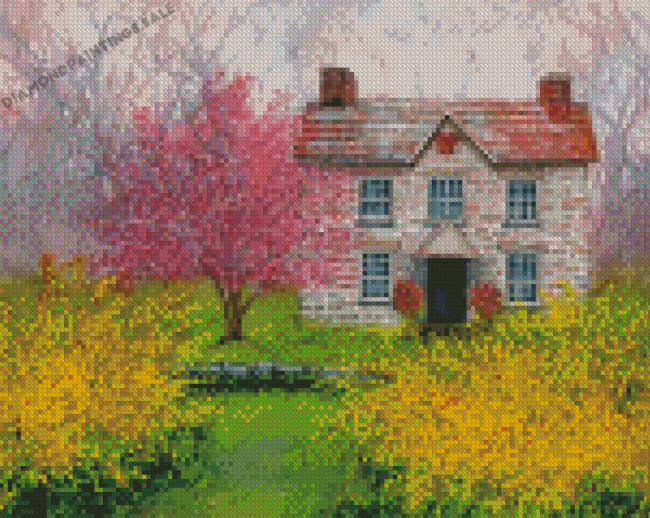 Aesthetic Stone House Diamond Painting